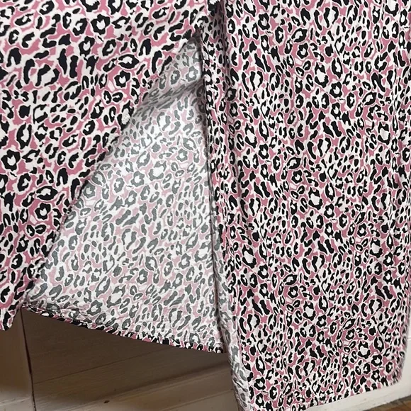 J.Crew mauve pink leopard midi wrap dress - Picture 3 of 13